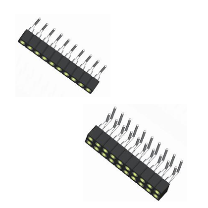 2.00mm圆孔排母 单/双排 90度